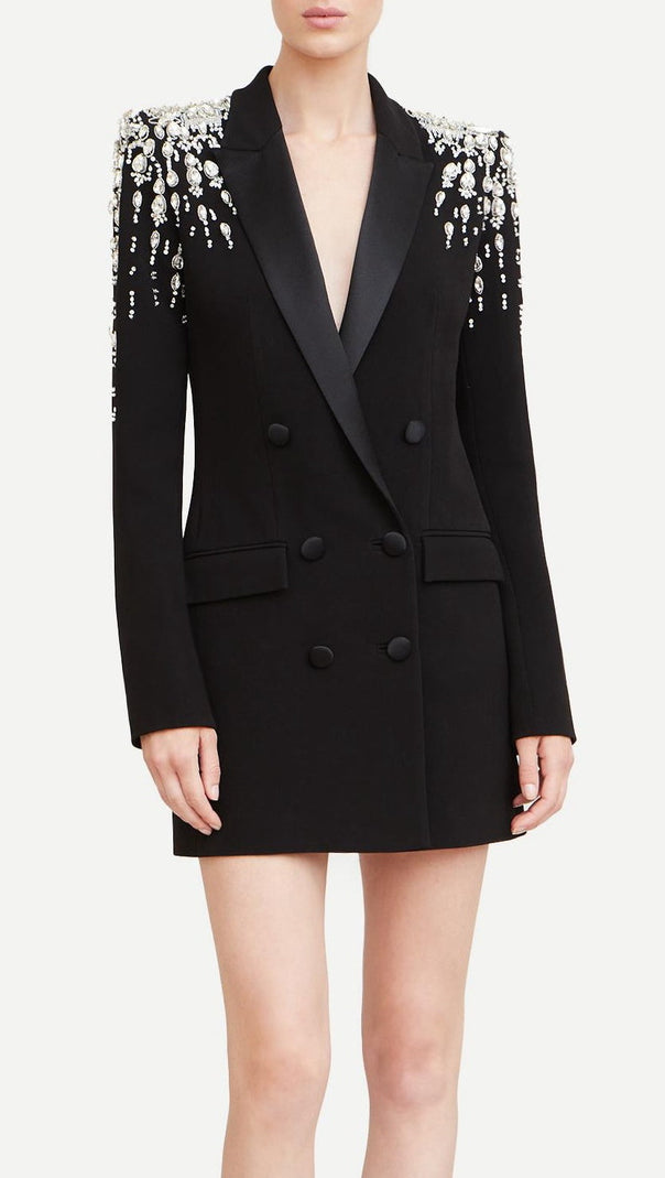 AIIZIE AURORA CRYSTAL EMBELLISHED BLAZER DRESS - product image