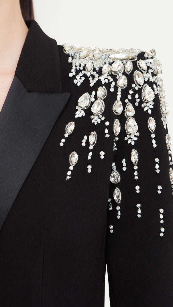 AURORA CRYSTAL EMBELLISHED BLAZER DRESS