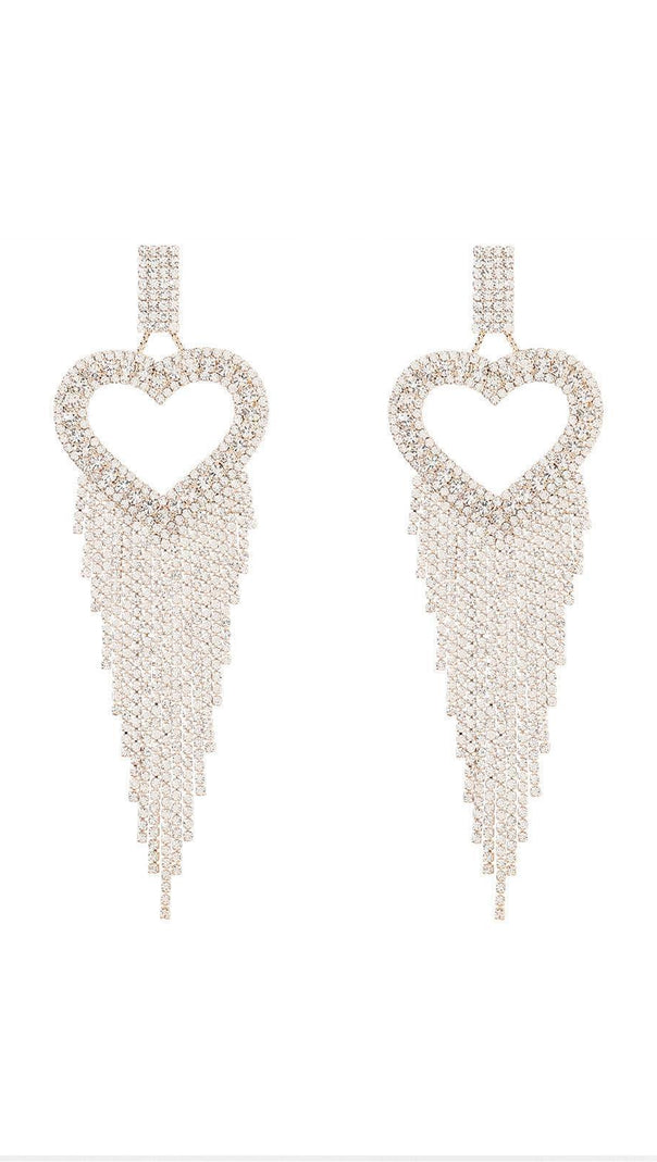 AIIZIE RORY HEART TASSEL EARRINGS - product image
