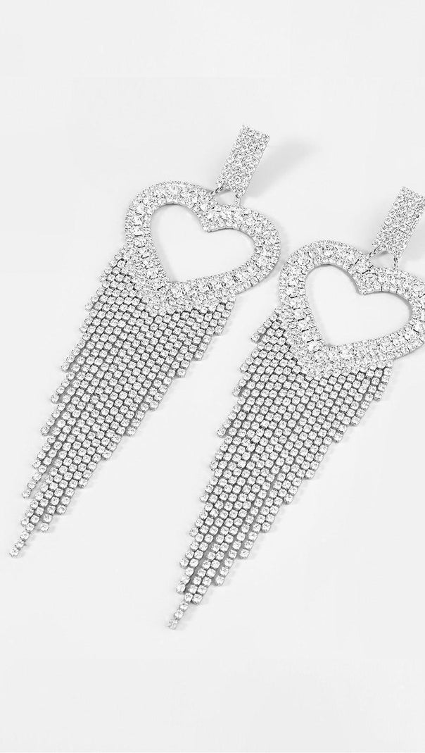 AIIZIE RORY HEART TASSEL EARRINGS - product image