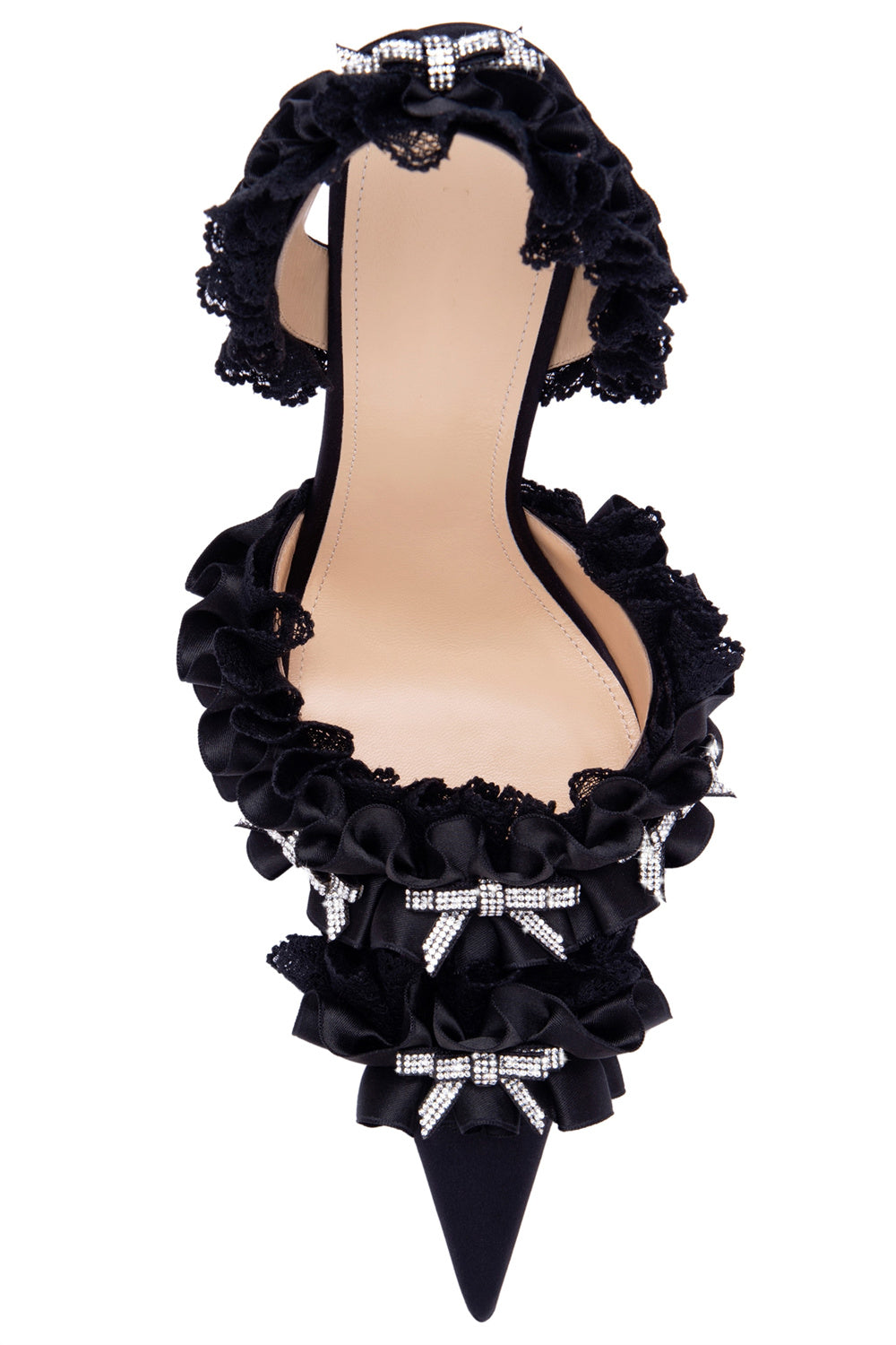 AIIZIE AVAH BOW-EMBELLISHED SLINGBACK PUMPS - BLACK - product image