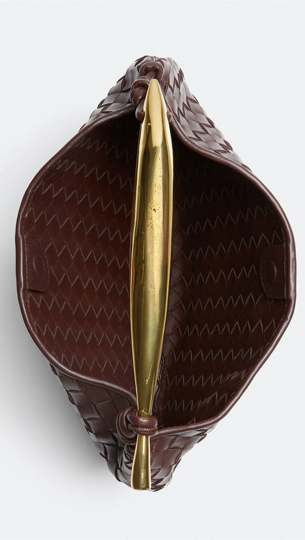 AIIZIE AVIANNA WEAVE METAL HANDBAG - CHOCOLATE - product image