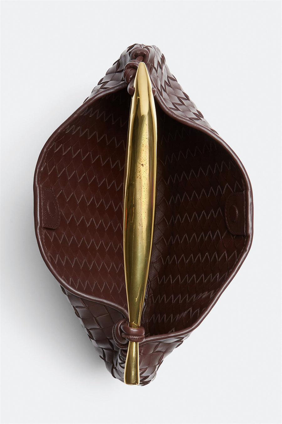 AIIZIE AVIANNA WEAVE METAL HANDBAG - CHOCOLATE - product image