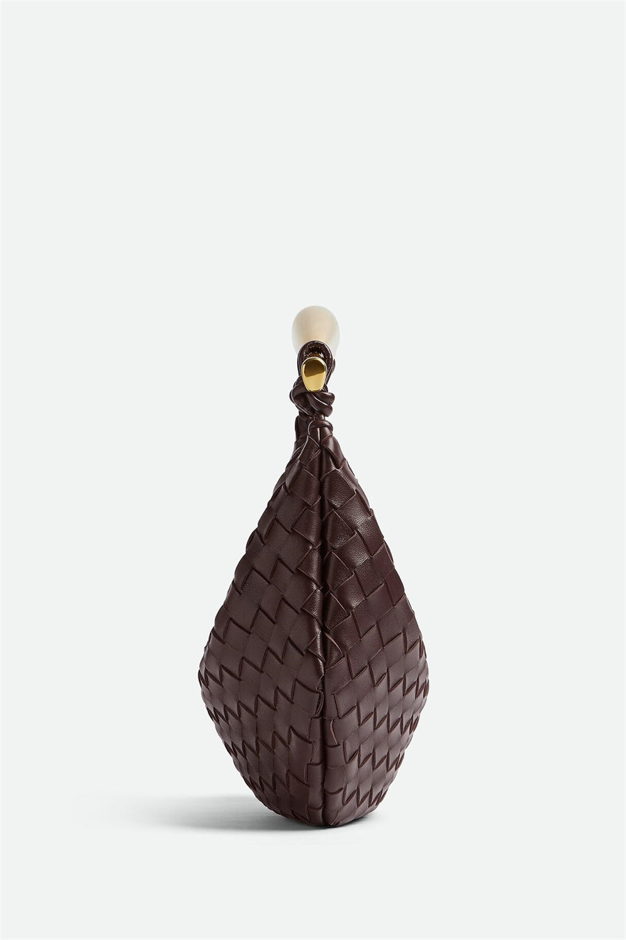 AVIANNA WEAVE METAL HANDBAG - CHOCOLATE