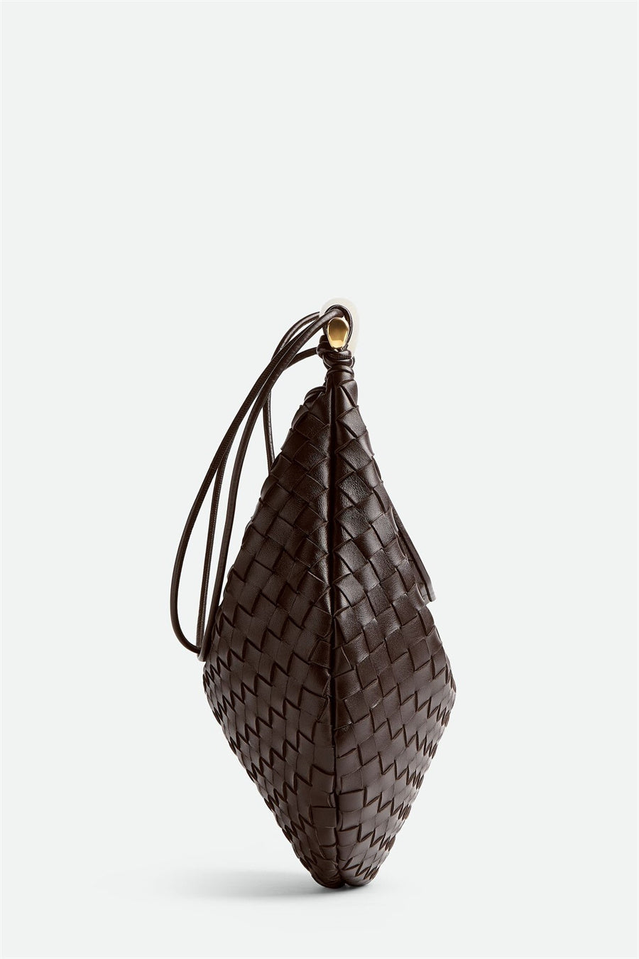 AIIZIE AVIANNA WEAVE METAL HANDBAG - CHOCOLATE - product image
