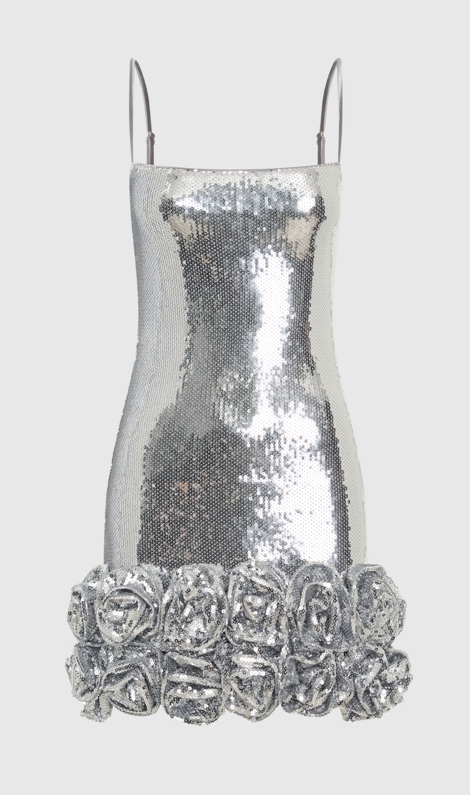 Sequin Flower Appliqué Mini Dress