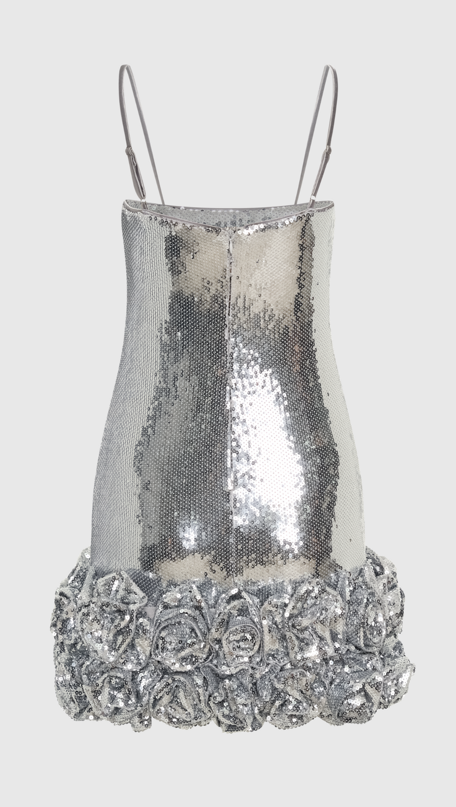 MINI ABITO CON APPLICAZIONI DI FIORI IN PAILLETTES