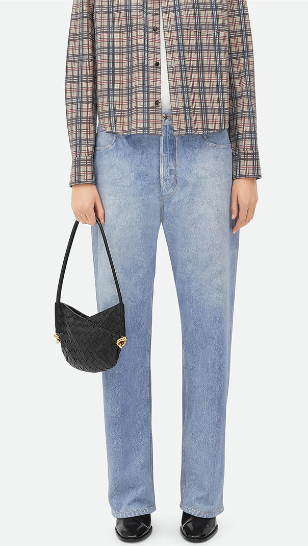 AIIZIE AZALEA WEAVE MINI SHOULDER BAG - BLACK - product image