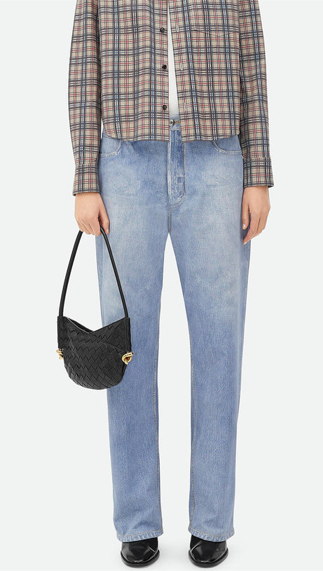 AZALEA WEAVE MINI SHOULDER BAG - BLACK