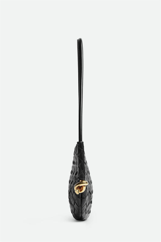 AIIZIE AZALEA WEAVE MINI SHOULDER BAG - BLACK - product image