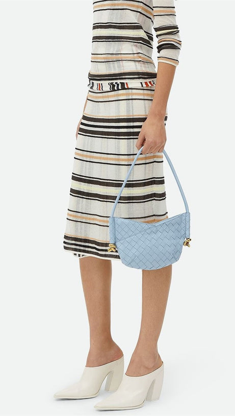 AZALEA WEAVE MINI SHOULDER BAG - BLUE