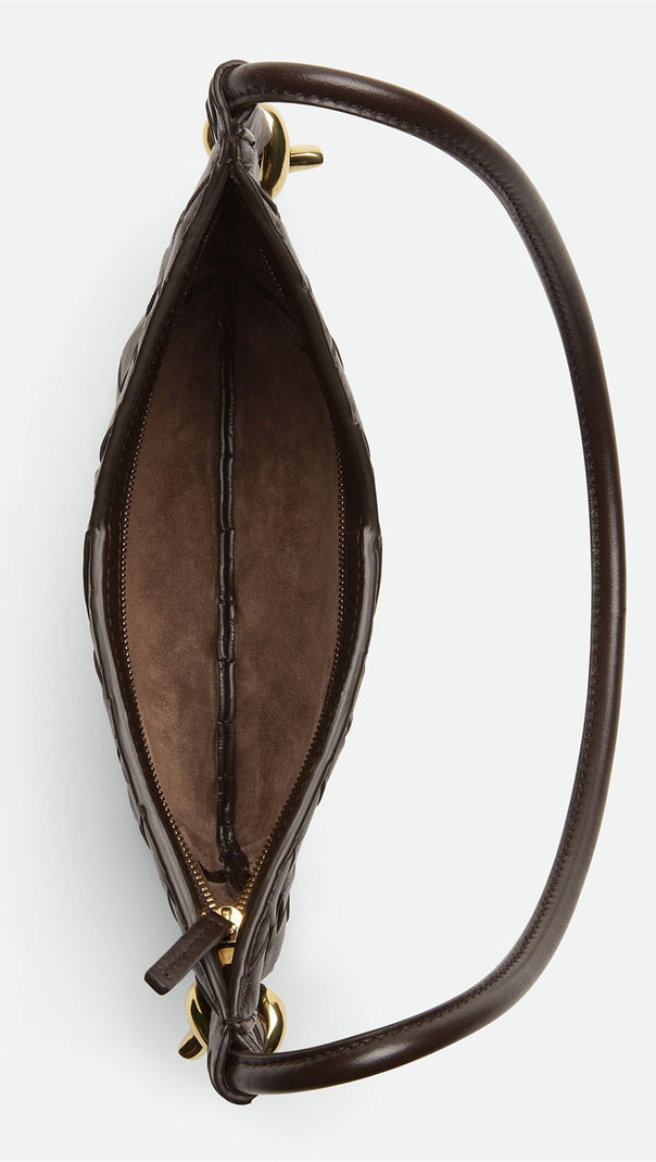 AIIZIE AZALEA WEAVE MINI SHOULDER BAG - CHOCOLATE - product image