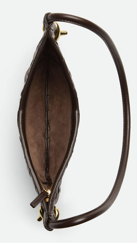 AZALEA WEAVE MINI SHOULDER BAG - CHOCOLATE