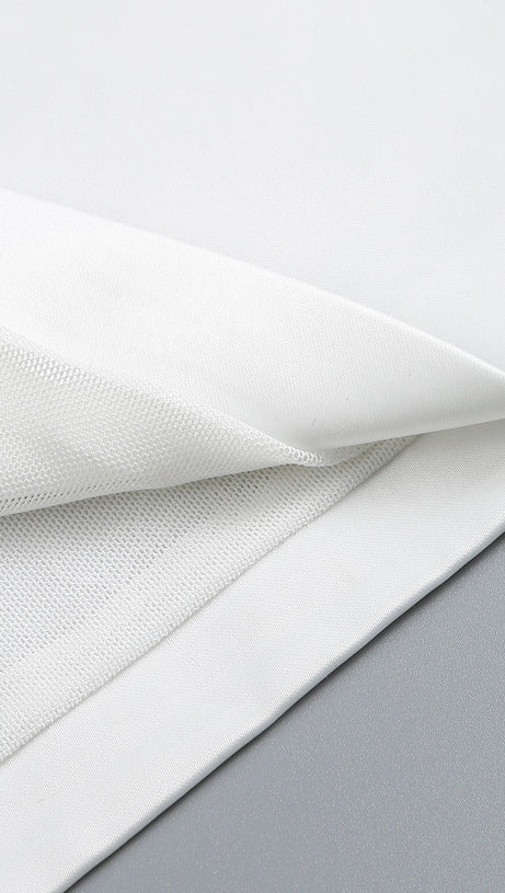 HEART-MOTIF BANDEAU MINI DRESS