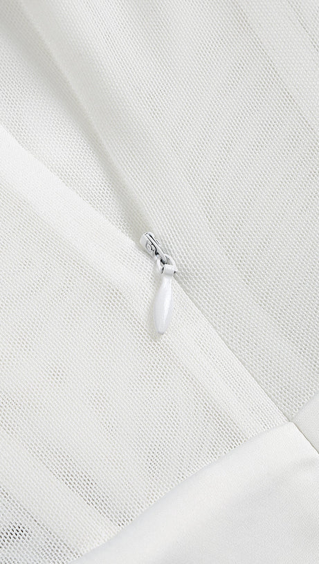 HEART-MOTIF BANDEAU MINI DRESS