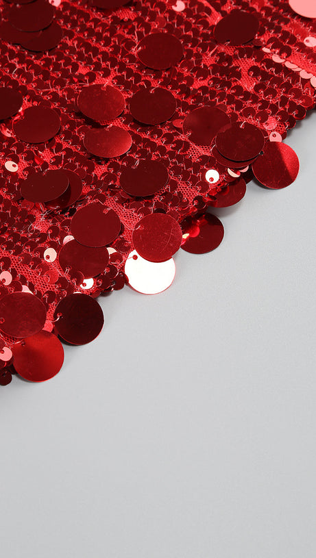 TRÄGERLOSES MINIKLEID MIT PAILLETTEN IN ROSA 