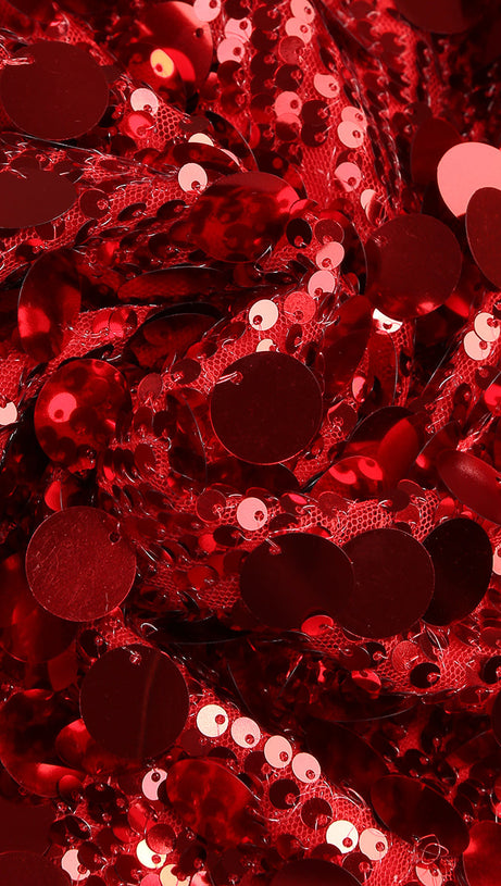 TRÄGERLOSES MINIKLEID MIT PAILLETTEN IN ROSA 