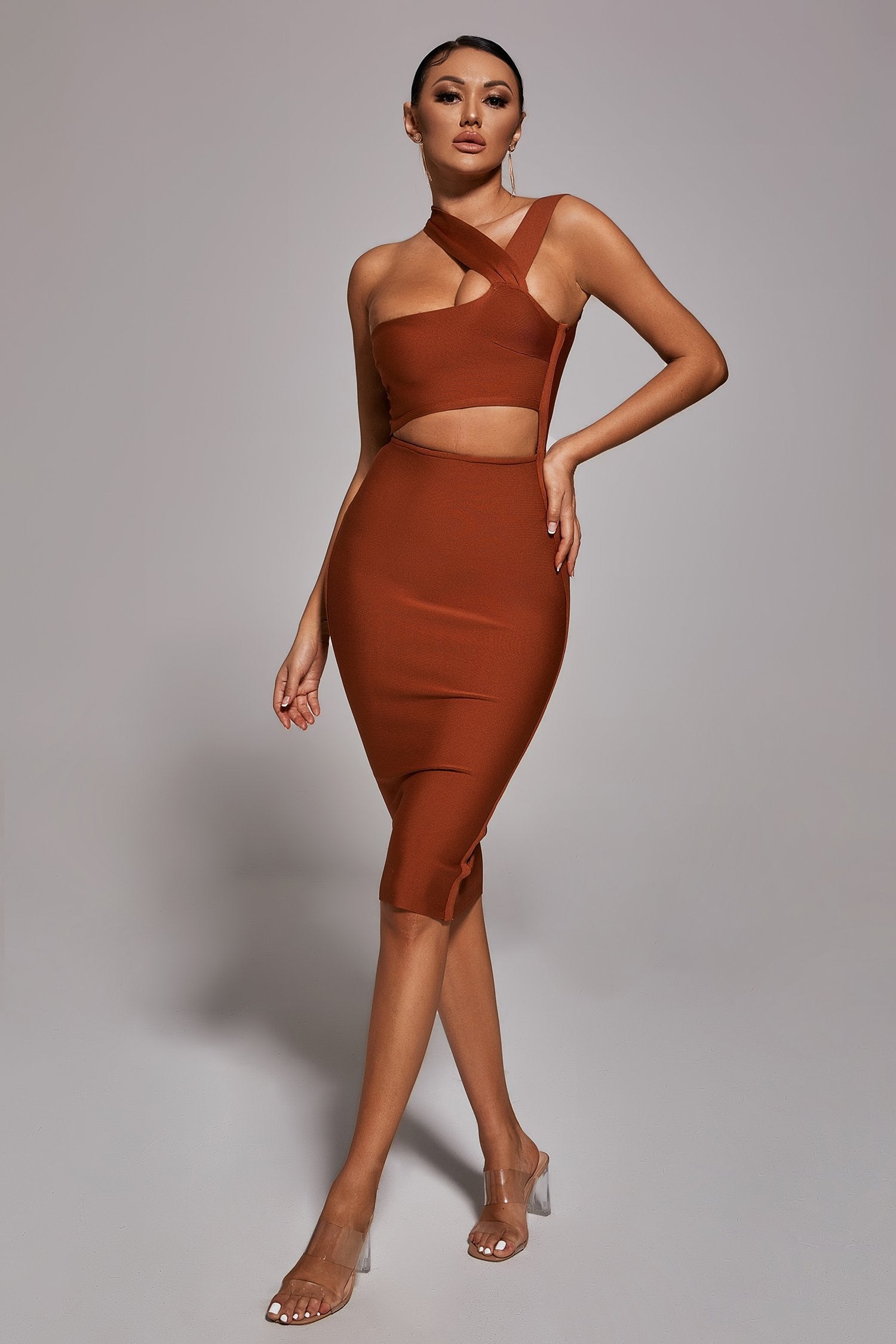 BANDAGE-KLEID - SCHWARZ