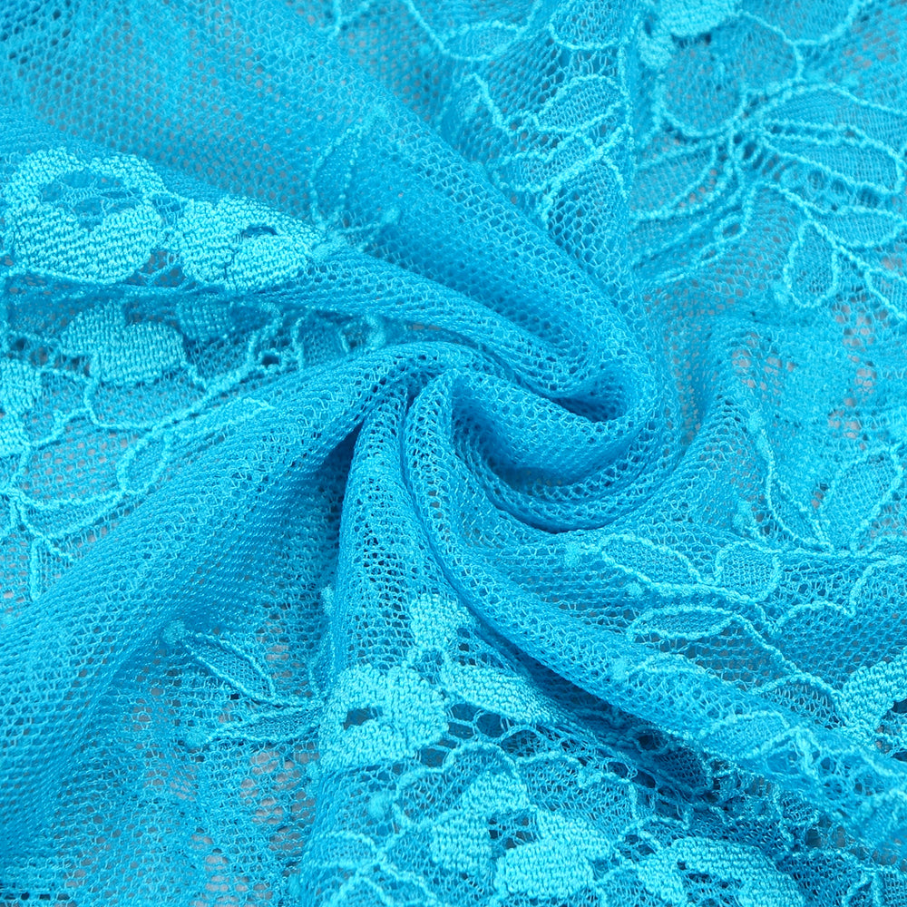 AIIZIE HALTER BUSTIER LACE MERMAID MAXI DRESS IN BLUE - product image