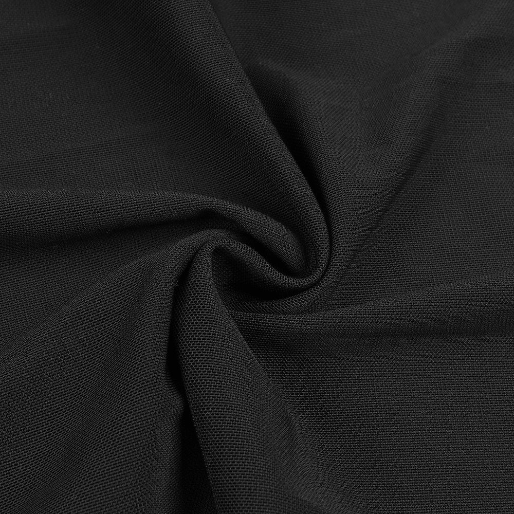 AIIZIE LONG SLEEVE DRAPED TWO PIECE JUMPSUIT BLACK - product image