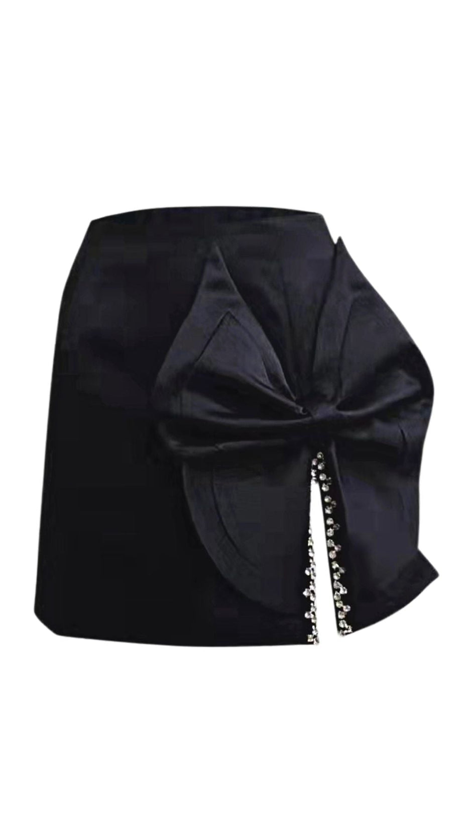 BLACK CRYSTAL BOW SKIRT