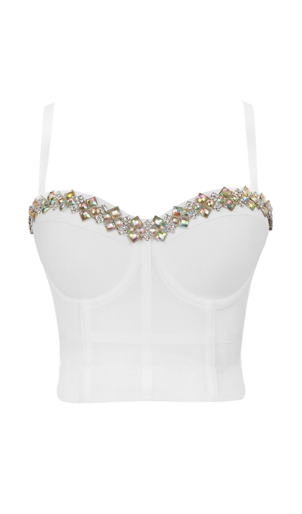 SCHWARZES KRISTALLKORSETT