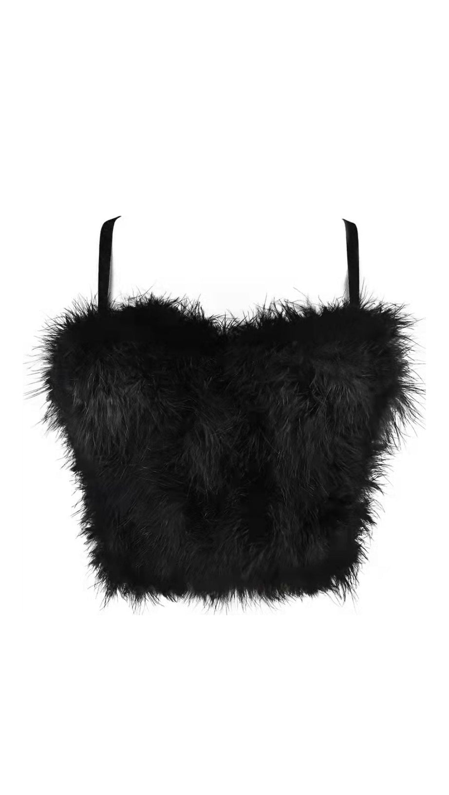 CORSETTO DI PIUME NERE