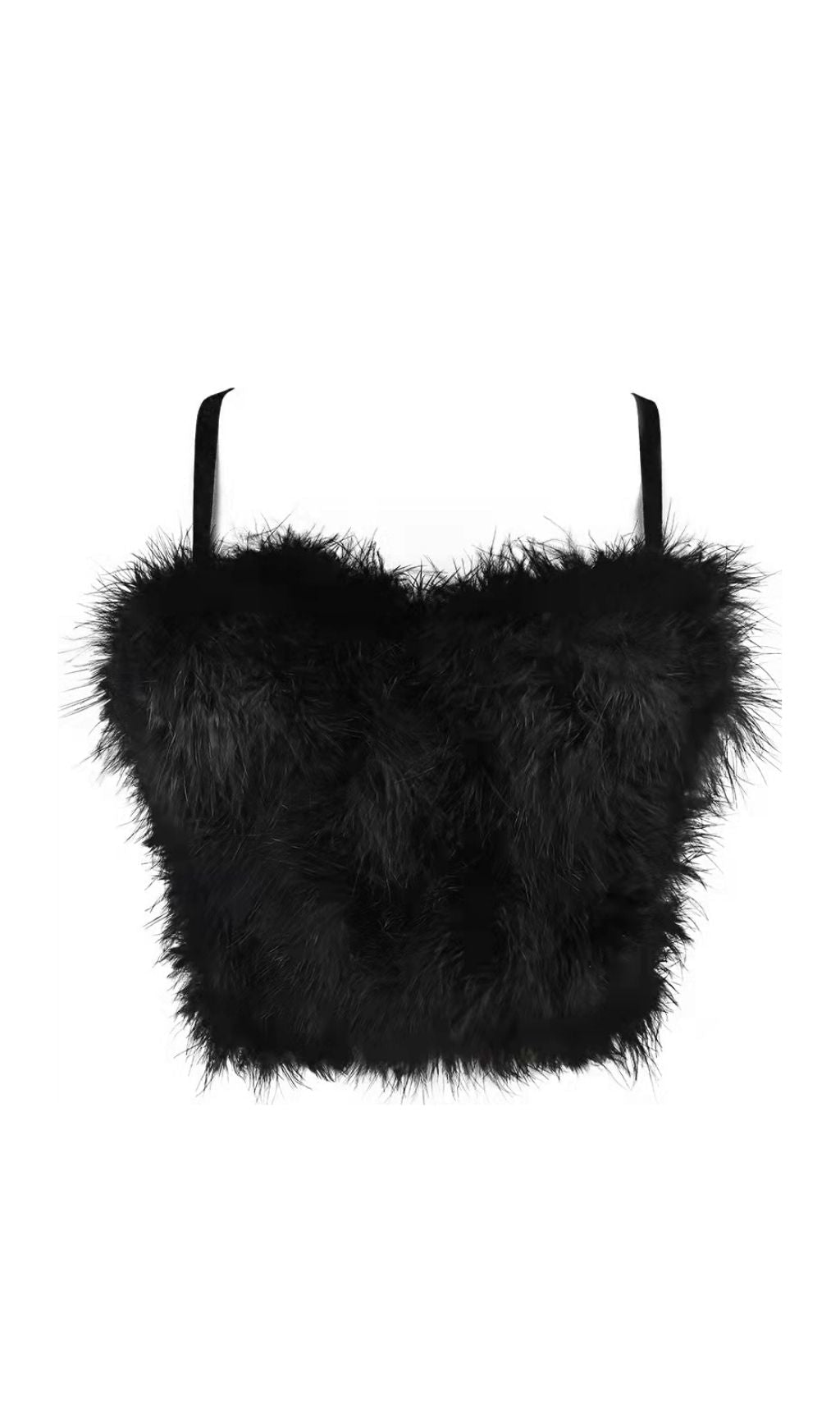 CORSETTO DI PIUME NERE