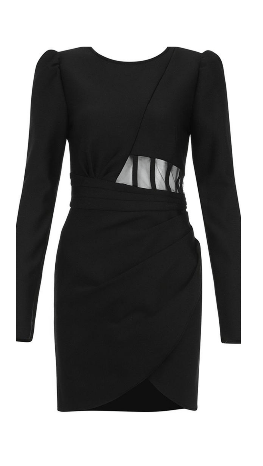 SCHWARZES MESH-BANDAGE-KLEID 