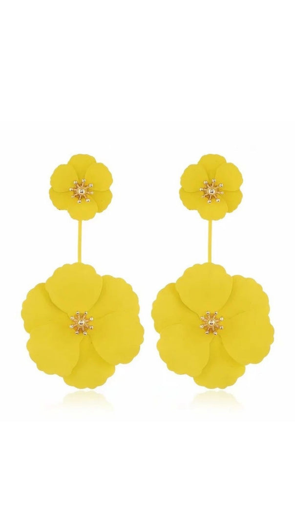 Böhmische Ohrringe mit Blumenmuster aus Legierung
