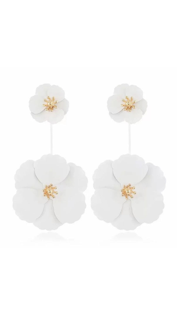 Böhmische Ohrringe mit Blumenmuster aus Legierung