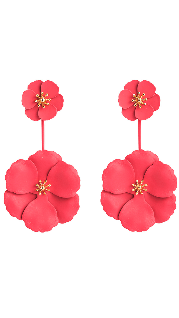 AIIZIE BOHEMIAN ALLOY FLOWER LONG EARRINGS - product image