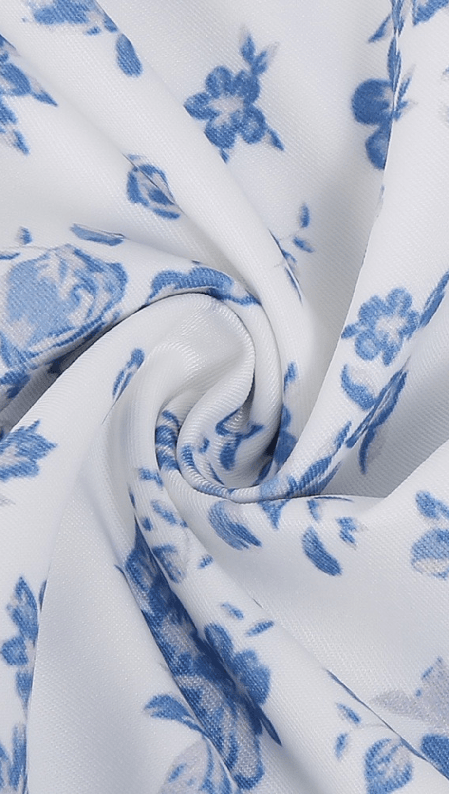 BUBBLE SLEEVE WAISTBAND TOP IN BLUE