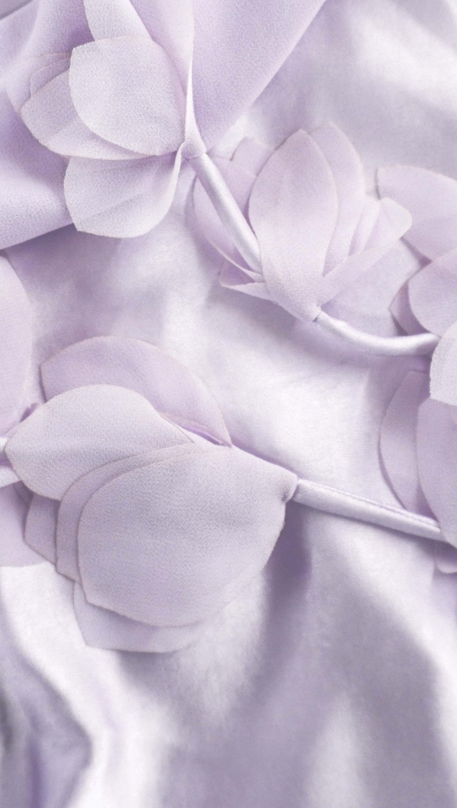 BAHARI FLORAL RIBBON SATIN MAXI DRESS IN PURPLE