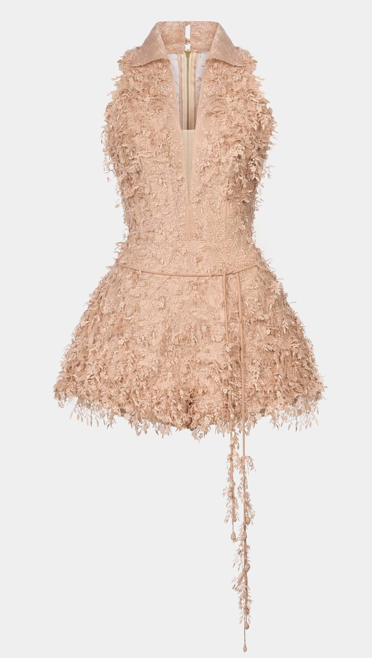 AIIZIE BARRON LACE JACQUARD FRINGE JUMPSUIT - product image