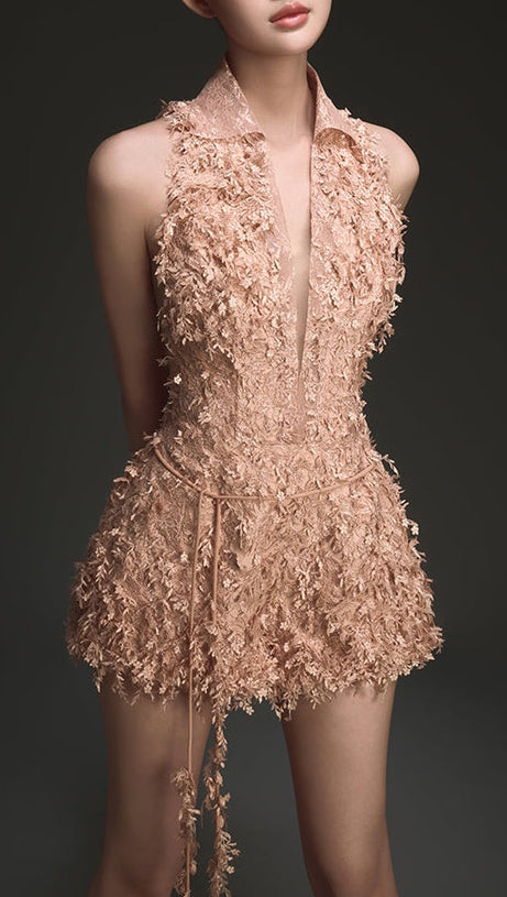 Barron Jumpsuit aus Jacquard-Spitze mit Fransen