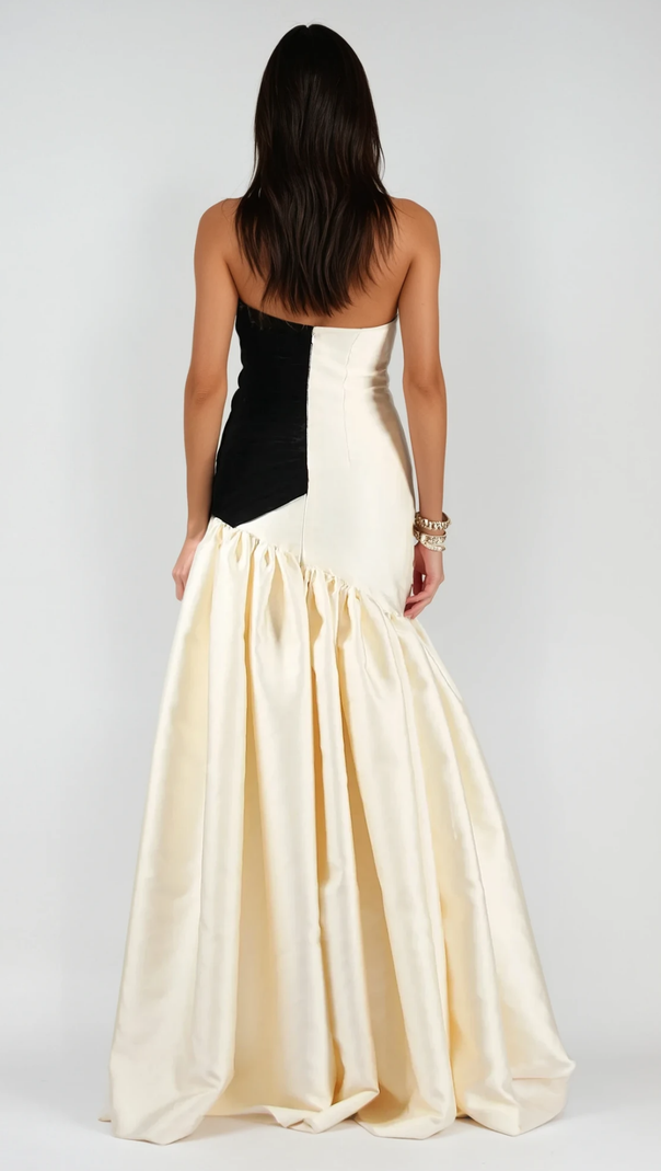 AIIZIE SARA SATIN BRAIDED ROPE MAXI DRESS - product image