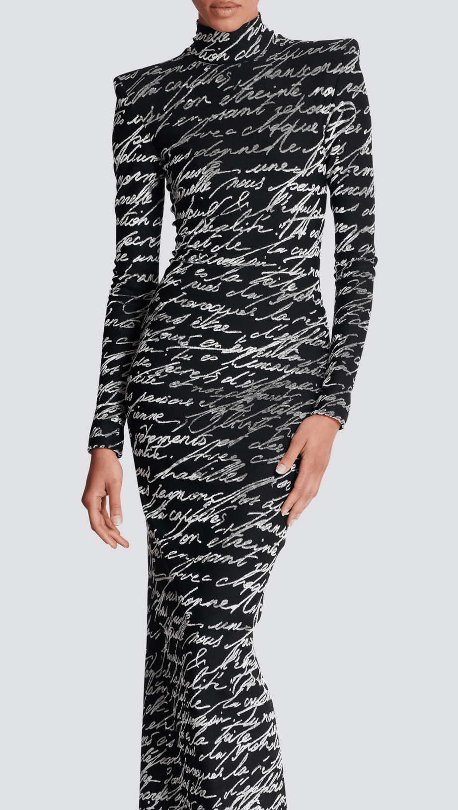 BEXLEY PRINT VELVET LONG SLEEVE MAXI DRESS