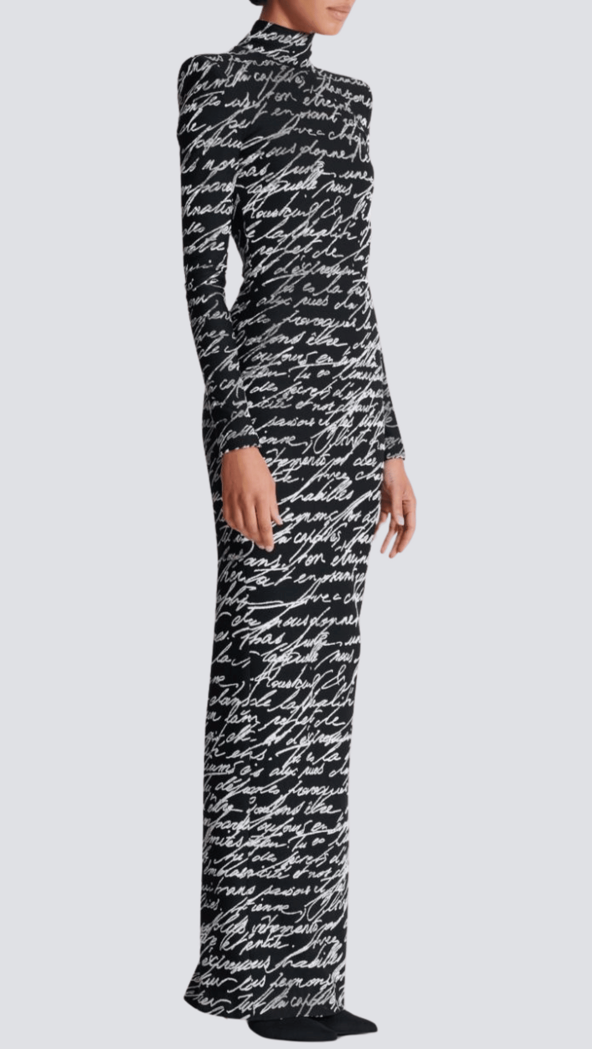 AIIZIE BEXLEY PRINT VELVET LONG SLEEVE MAXI DRESS - product image
