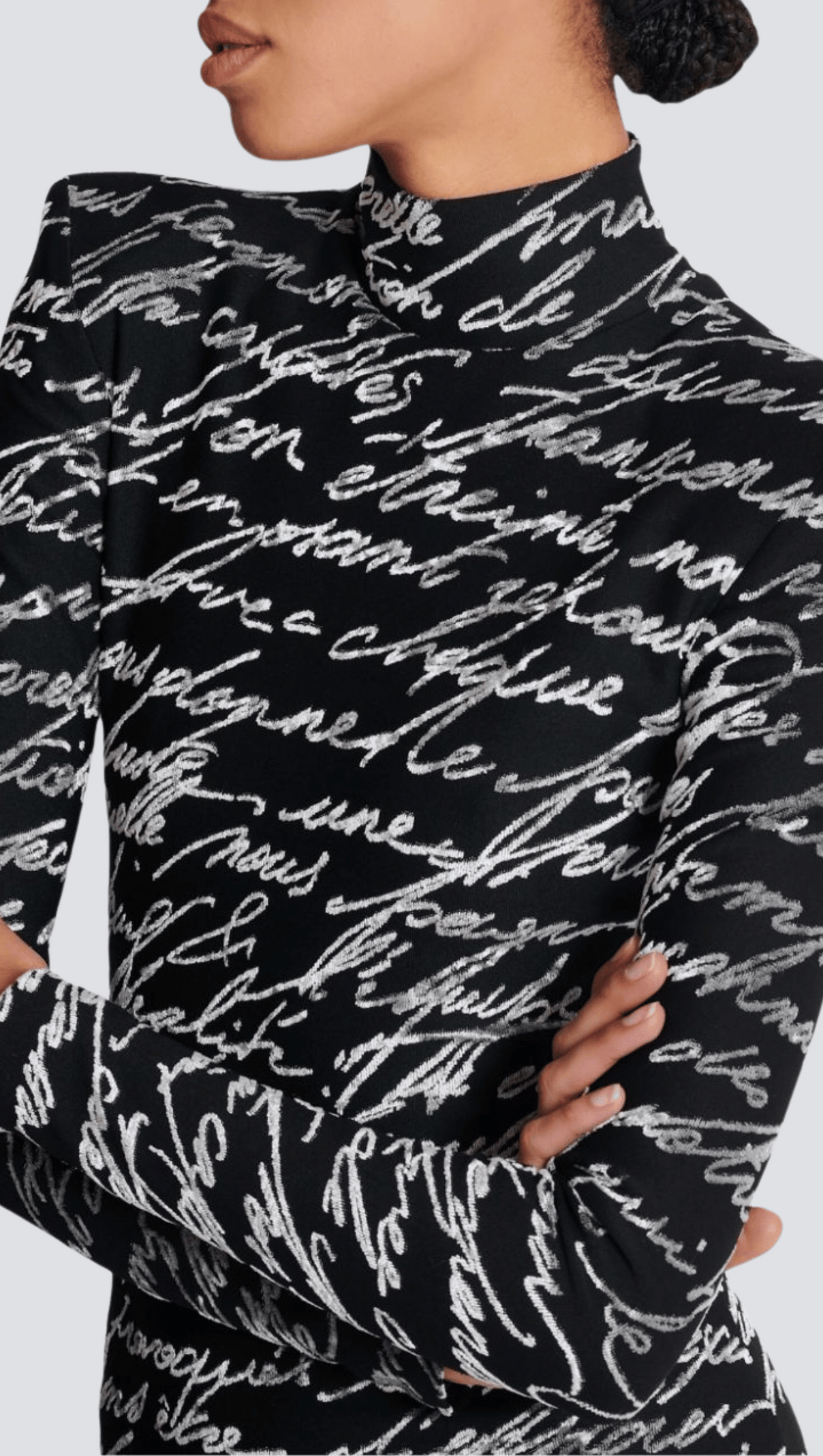 Langärmliges Maxikleid aus Samt mit Bexley-Print