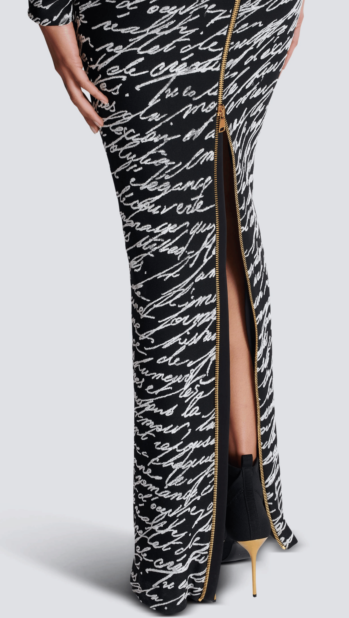 Langärmliges Maxikleid aus Samt mit Bexley-Print