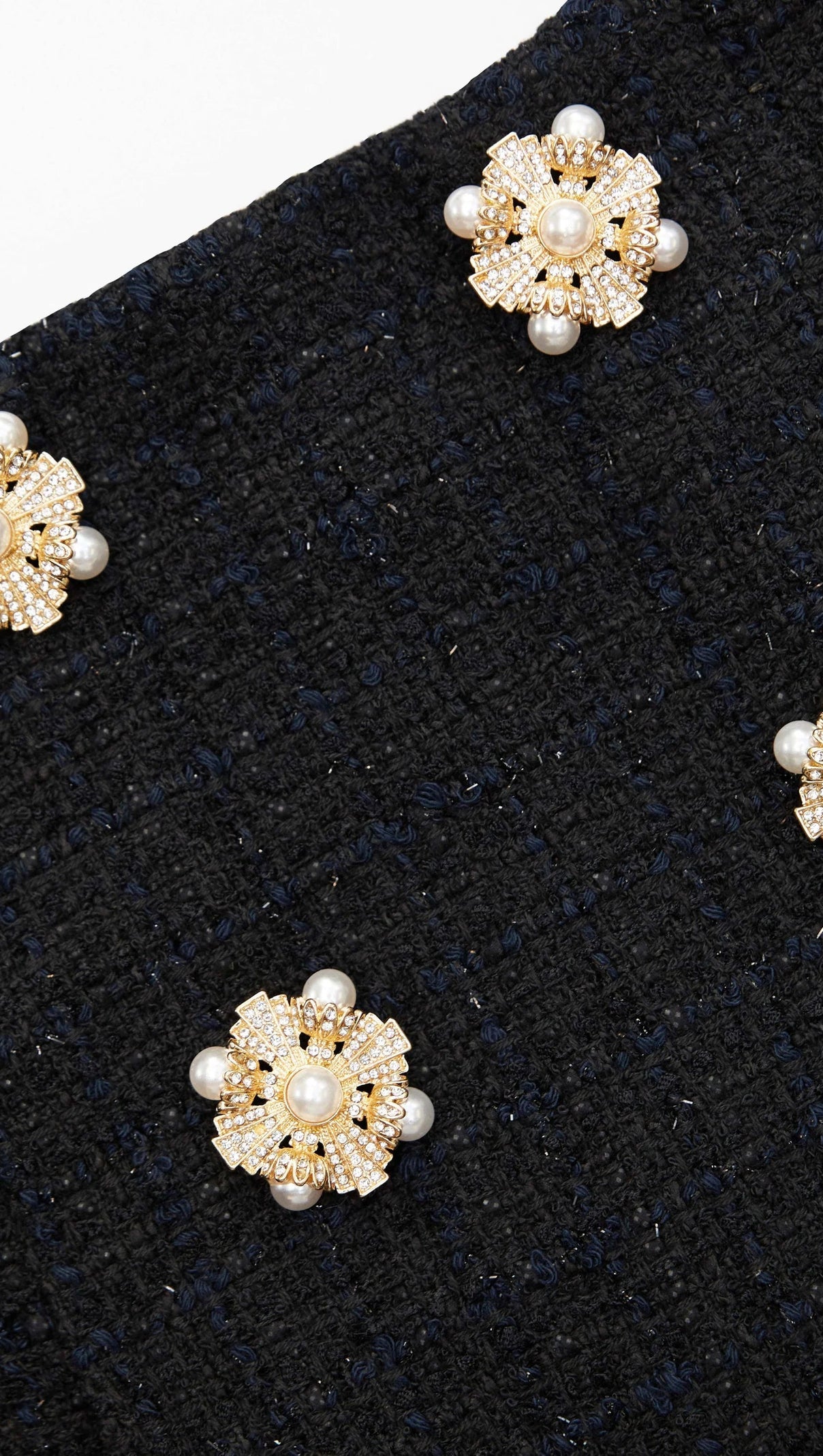 AIIZIE BLACK BOUCLE MINI SKIRT - product image