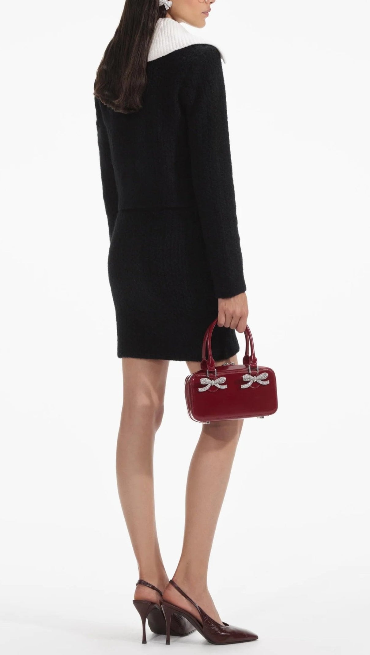 AIIZIE BLACK CASHMERE BLEND KNIT SKIRT - product image