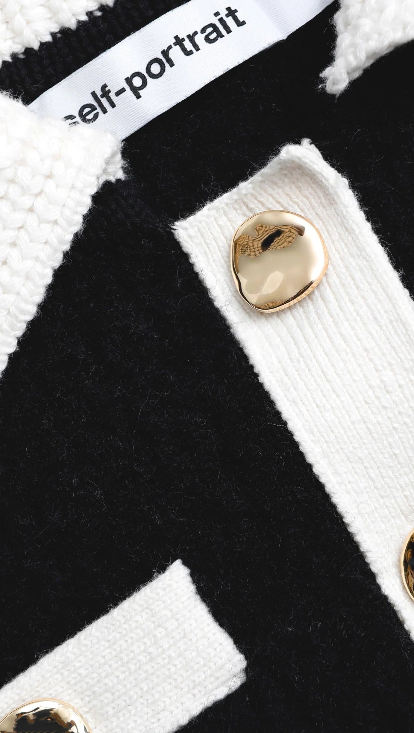 BLACK CONTRAST CASHMERE BLEND CARDIGAN