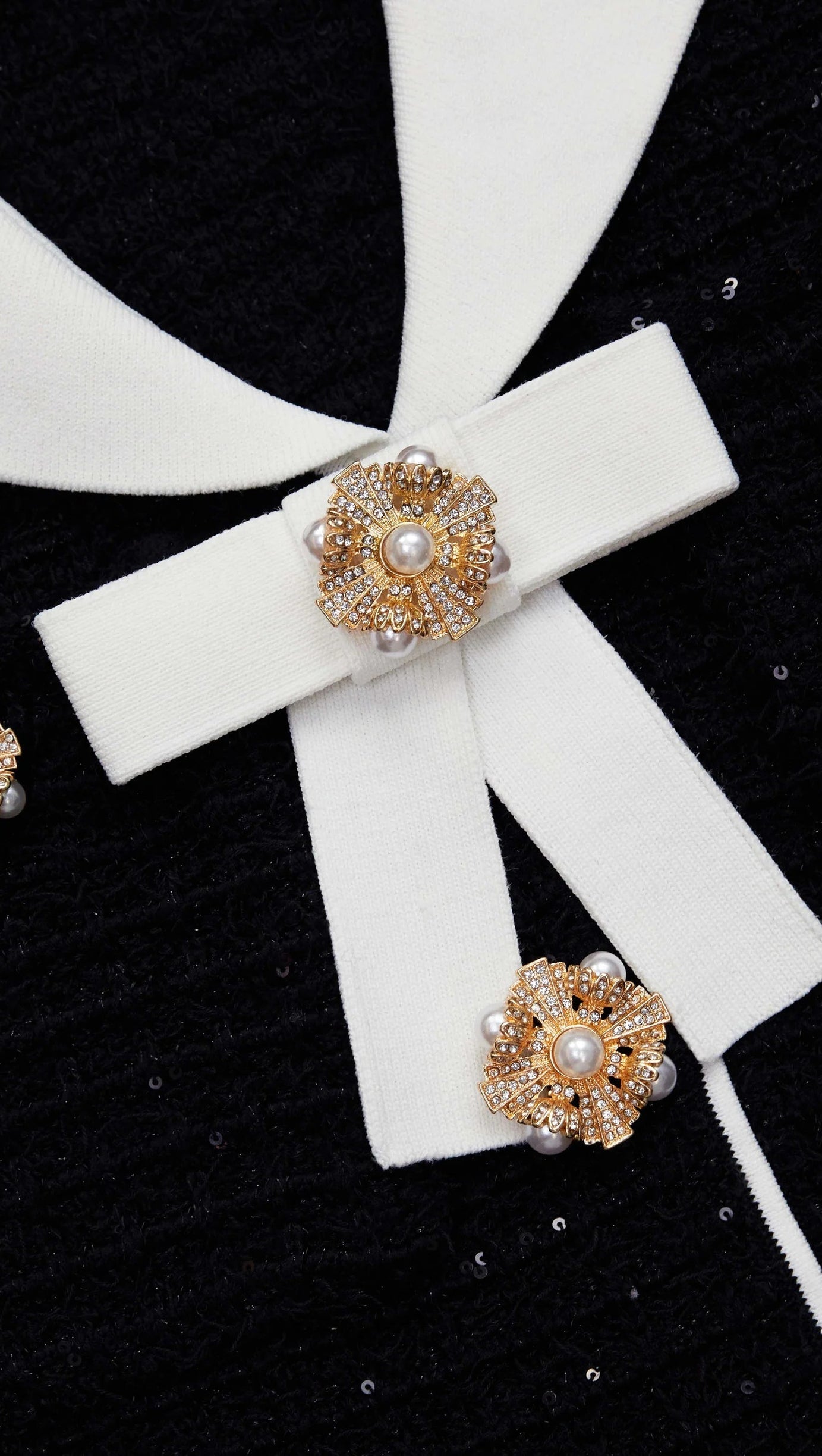 BLACK KNIT BOW MINI DRESS