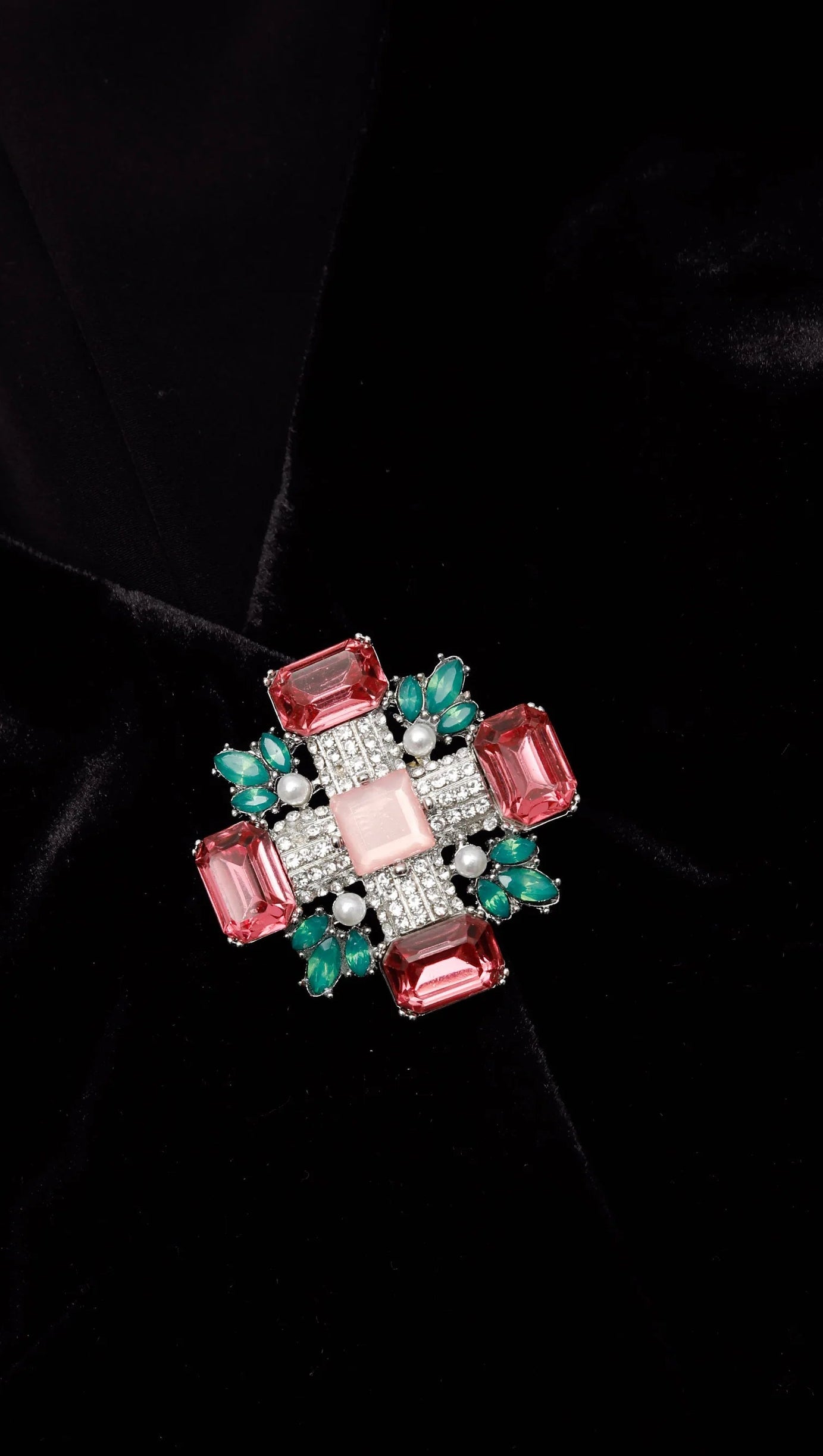 BLACK VELVET V-NECK MINI DRESS