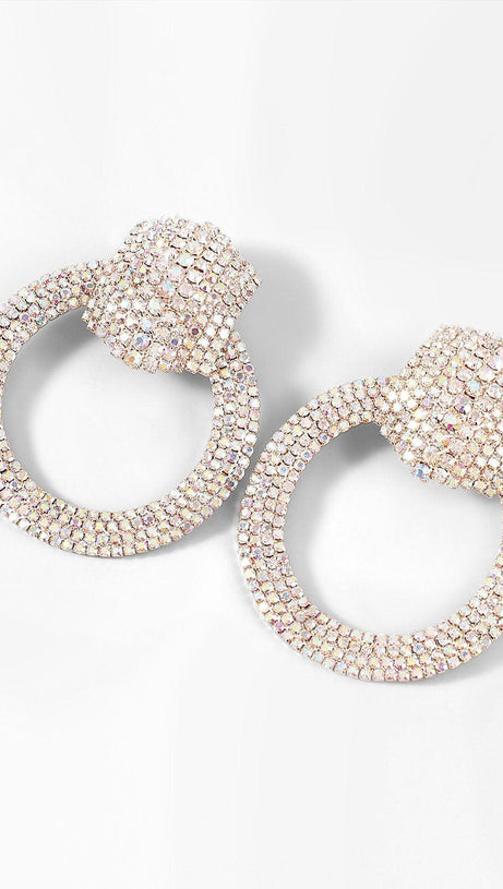 BLAIR DIAMANTE CIRCLE EARRINGS
