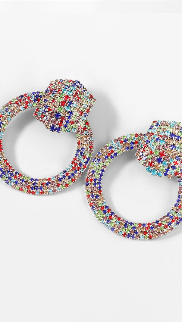 AIIZIE BLAIR DIAMANTE CIRCLE EARRINGS - product image