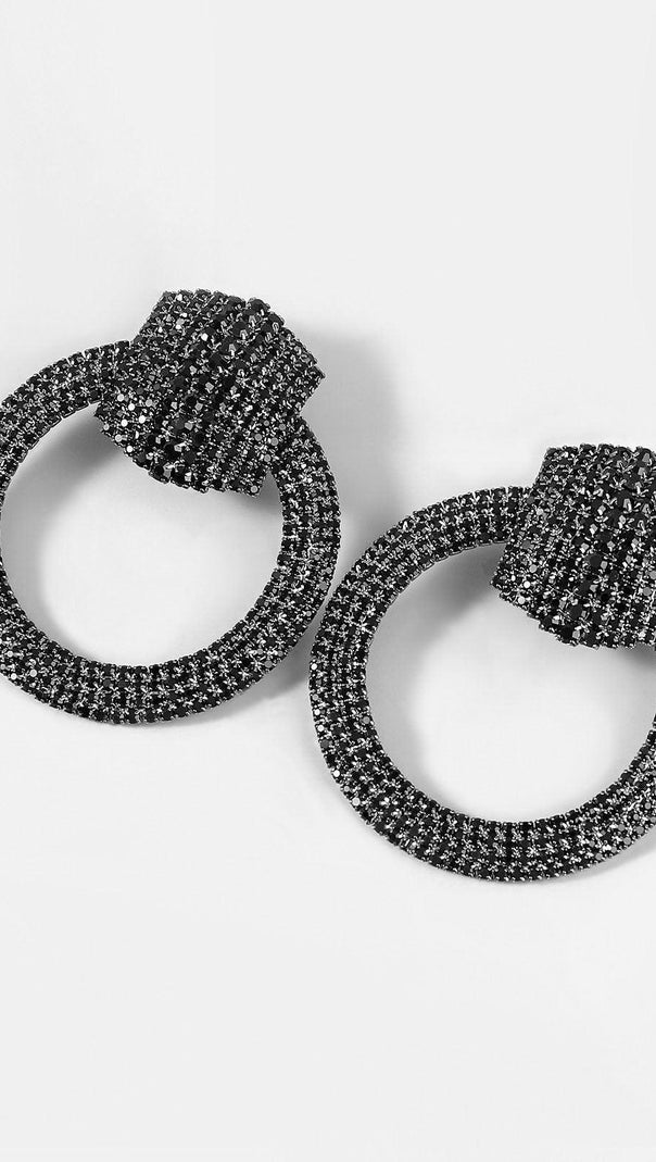 AIIZIE BLAIR DIAMANTE CIRCLE EARRINGS - product image