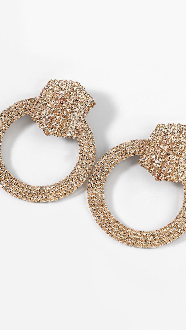 AIIZIE BLAIR DIAMANTE CIRCLE EARRINGS - product image